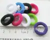 Suministro de fabricantes 48 pines poliéster baja elasticidad seda anillo dividido banda de goma sin costuras anillo para toalla accesorios para el cabello tocado en stock al por mayor