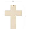 Cruz de Madeira com Buraco com Corda de Cânhamo Enfeite para Pendurar Peças de Madeira em Branco para Casamento Aniversário Páscoa Halloween