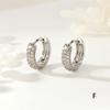 Aretes, Lujo Ligero, Aretes Personalizados de Nicho, Aretes de Zircón de Temperamento de Moda con Diamantes Completos, Nuevos Accesorios Europeos y Americanos Transfronterizos