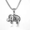 Acero inoxidable fundido retro clásico de un solo lado India Tailandia estatua de seis dientes colgante de collar hip hop para hombre joyería