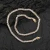 Europeo y Americano Nuevo 2.5*5mm Ojo de Caballo Cadena de Tenis Hip Hop Cadena de Tenis para Hombre Cadena de una Sola Fila
