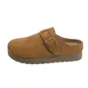 Zapatillas de casa cerradas estilo Birkenstock retro de suela gruesa y versátiles para mujer, nueva moda otoño 2026, sandalias Birkenstock sin cordones