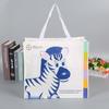 Bolsa de Tela No Tejida Recubierta Personalizada, Bolso de Mano Serigrafiado Personalizado Ecológico, Bolsa de Compras Plegable de Boca Plana, Logotipo Impreso a Color Personalizado