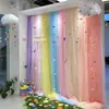 Cortina de Gaze Colorida Arco-Íris Dopamina Decoração de Aniversário de Bebê Malha Casamento Hotel Jardim de Infância Volta às Aulas Criação Ambiental Decoração