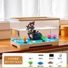 Paisagismo Acrílico para Aquário de Sala de Estar, Aquário de Mesa Transparente de Plástico Ecológico Ultra-Branco, Tanque para Tartarugas, Aquário para Peixes Betta