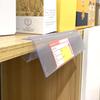 Estante de Madera y Acero Laminado de Madera Tira de Tarjeta Placa de Etiqueta de Bayoneta Grande Placa de Precio Tira de Tarjeta de Precio de PVC Set de Etiquetas para Productos