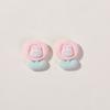 Suave y lindo, lindo, todo a juego, peluche flocado, donut de maíz, pequeño conejo blanco, tocado de bricolaje, accesorios para el cabello, horquilla, material al por mayor