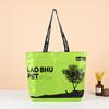 Bolsa tote tejida transparente personalizada IKEA impresión a color película publicitaria recubierta impermeable piel de serpiente bolsa de compras
