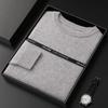 Suéter Masculino de Cashmere Puro de Montanha com Gola Redonda Duplamente Espessado Inverno Cor Sólida Suéter Casual Manga Longa Suéter Básico
