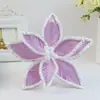 Flores de Navidad Nuevo Estilo Decoraciones para Árbol de Navidad Accesorios de Flores Artificiales de Navidad Borde Brillante Terciopelo de Alta Gama Flores de Navidad Transfronterizas