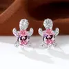 Estilo Caliente Europeo y Americano Juego de Tres Piezas de Piedras de Colores Accesorios de Joyería de Simulación Piedra Colorida Collar de Tortuga Pequeña Anillo Pendientes Mujeres Venta al por Mayor
