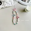 Cadena para Teléfono Móvil Oso Cereza Lanyard de Muñeca Original Cadena Corta de Cuentas Hecha a Mano Colgante de Cámara CCD de Alta Calidad