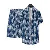 Traje transfronterizo Tailandia Hawái Camisa de manga corta para hombre Estilo Hong Kong Shorts casuales sueltos para vacaciones en la playa Moda para hombre