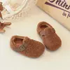 Zapatos peludos para niñas, nuevos zapatos de invierno Birkenstock para niños, zapatillas cálidas, zapatos casuales de algodón para niños, zapatos de algodón afelpado