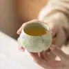 Xícara de Chá de Cerâmica com Bordado de Cinzas de Planta, Xícara Individual para Uso Doméstico, Xícara de Chá Pessoal, Conjunto de Chá Kung Fu