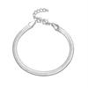Pulsera de Cadena Hueso de Serpiente Plana Estilo Mismo que Zhou Yutong para Mujer Lujo Ligero Diseño de Alta Gama Sentido de la Moda Elegante Cadena de Hoja Pulsera Joyería