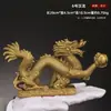 Figura de Dragón de Cobre Dragón Verde de Cinco Garras Artesanía Dragón Han Zodíaco Hogar Oficina Sala de Estar Dragón Ascendiendo Cuatro Mares Venta al por Mayor