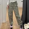 Estilo Japonés~ Moda para Hombres y Mujeres Versátiles Pantalones Cargo de Pierna Ancha Pantalones Largos Casuales Estilo Paracaídas Hombre 470935