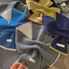Nuevo 2025 Bufanda Cruzada Tejida 100% Lana Pura para Mujer en Otoño e Invierno Cálida y Versátil Protección para el Cuello Bufanda Corta Pequeña