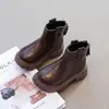 Zapatos de Cuero de Suela Blanda para Niñas 2026 Otoño/Invierno Nuevas Llegadas Botines Cortos Martin para Bebé Botas Cortas de Algodón Calientes de Peluche de Princesa para Niños