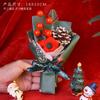 Souvenir de Navidad Ramo Pequeño Flor Tejida Terminada Regalo de Nochebuena Decoración Navideña Flor Hecha a Mano