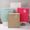 Bolso de mano de negocios a cuadros con estampado dorado estilo europeo y americano, Bolsa de regalo a cuadros para vacaciones, Bolsa de papel engrosado, Bolso de mano de moda