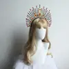 Paquete de Materiales para Tocados de Fiesta de Halloween, Halo Dorado y Rojo de Cabeza de Virgen, Corona de Ángel Europeo y Americano Transfronterizo
