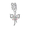Anillo de Ombligo Nuevo Estilo Transfronterizo Sin Perforación Resina Rhinestone Incrustado Colgante de Cruz Pinza para Ombligo Anillo de Ombligo Falso