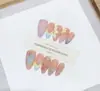 Daiyueda Uñas Portátiles Puras Hechas a Mano Otoño e Invierno Nuevo B328 Completamente Pintadas a Mano Talladas Elegantes Parche de Uñas Artísticas Estilo Exportación