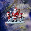 Colgante de ardilla navideña 2D Erizo / Oveja Dibujos Animados Colgante de Árbol de Navidad Decoración Colgante de Delfín Navideño