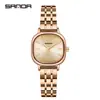 Reloj Sanda para Mujer Estudiante Tendencia de Moda Correa Impermeable Reloj de Cuarzo Casual Simple Reloj con Correa de Acero