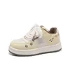 Zapatillas de Mujer con Forro de Polar para Invierno 2025 Nuevos Zapatos de Algodón Cálidos de Suela Gruesa Versátiles de Nicho Estudiante Zapatos Blancos