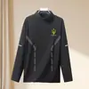 Camiseta térmica de capa base para hombre de otoño e invierno, camiseta de manga larga con cuello semi-alto, top de marca de moda, ropa de alta calidad para hombre