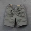 Pantalones cortos casuales de verano para hombre, de algodón, holgados y recortados, de marca de moda europea y americana, para deportes japoneses, lavados y recortados.
