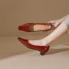 Sapatos de Salto Alto Novos da Primavera Yuanlitong para Mulheres, Estilo Francês de Luxo Leve, Sapatos Femininos de Alta Qualidade, Sola Macia, Confortáveis, Boca Rasa, Sapatos Individuais de Couro Macio