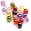 Fábrica de Origem Zircônia Colorida Contas Redondas 3-14mm Preto Laranja-Vermelho Não Porosa Redonda Zircônia Pedras Soltas Atacado