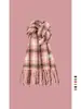 Nova Coleção de Lenços Xadrez Estilo Coreano do Fabricante para Mulheres, Atmosfera de Inverno, Quente, Versátil, Fofo, Cachecol para Pescoço Estilo Faculdade, Transfronteiriço