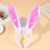 Diadema Popular Transfronteriza de Orejas de Conejo de Peluche para Pascua, Diadema para el Cabello, Fiesta, Discoteca, con Soporte de Alambre, Flexible