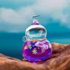 Adorno Creativo de Calabaza Parpadeante con Aceite Líquido y Arena Movediza Llavero Acrílico Accesorios Puesto Joyería Pequeña Venta al por Mayor