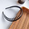 Diadema de Celebridad de Internet para Mujer Diadema Versátil con Dientes Largos Diadema para Lavar la Cara Coreana Fuerte Tenacidad Simple Tarjeta Flequillo Diadema para Cabello Roto