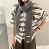 En Stock Wholesale de Fábrica Bufanda Larga Fina de Otoño/Invierno para Mujer Color Sólido Tejida Mezcla de Lana Versátil Bufanda Cálida para el Cuello