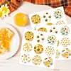 Hk092-T Pegatinas Redondas Decorativas de Abejas, Sellos Adhesivos para Sobres de Tarjetas de Felicitación, Pegatinas Decorativas de Flor de Miel