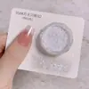 Arte de Uñas Blanco Moonlight Polvo Fino de Diamante Mica Perlada Tableta Polvo de Ópalo Polvo Ultra Delgado de Alto Brillo Polvo de Brocado de Nube Blanco Puro Polarizado