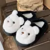 Zapatillas de Algodón Lindas de Oso Nanbowan para Mujer Otoño e Invierno de Interior Hogareñas Zapatillas Cálidas de Felpa Eva Plus