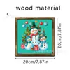 Nuevo Marco de Fotos de Madera de Papá Noel Muñeco de Nieve Reno Navideño Decoración de Pared para Fiesta en Casa Regalo Navideño