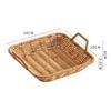 Cesta de sobremesa de frutas criativas quadradas tipo rattan Prato de frutas secas de estilo europeu prato de lanche doméstico cesta de bandeja de chá da tarde de doces