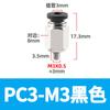 Micro Tubo de Ar Plug Rápido Passante Pc3-M3C Cotovelo Rápido Pneumático Mini Pl3-M5 4-m6 6-01C Branco
