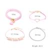 Moda Nueva Europea y Americana Cadena Trenzada Cadena de Cuentas Corazón Ancla Borla Pulsera Femenina Rosa con Perlas Conjunto de Múltiples Piezas Combinación