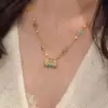 Nova Corrente para Clavícula Dourada Estilo Chinês Novo Cadeado Coração Feminino Retrô Estilo Chinês Luxo Leve Elegante Alta Qualidade Moda Versátil