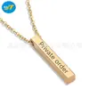 Colgante Personalizado Estilo Ins Europeo y Americano Pilar Largo Geométrico Versátil Acero de Titanio de Alta Gama Joyería para Hombres y Mujeres